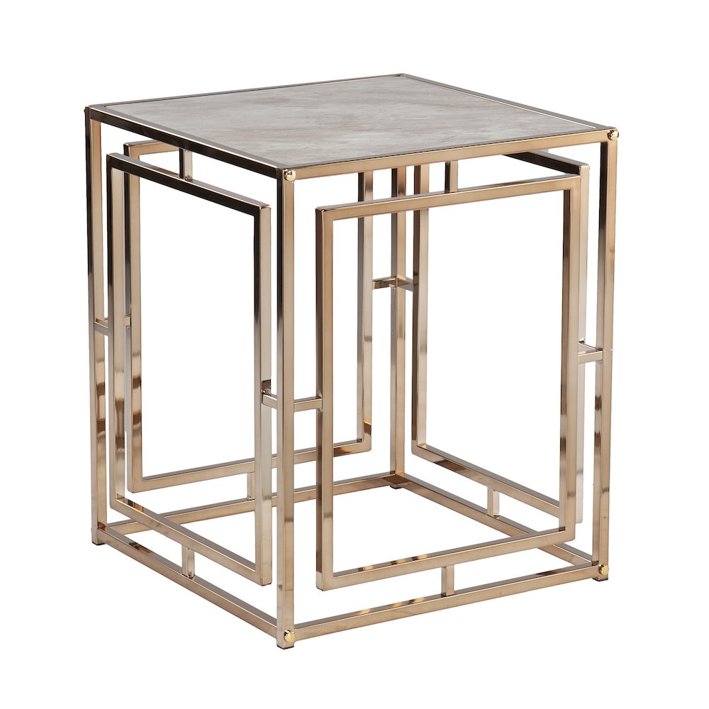 Simondley Faux Marble End Table. Picture 9