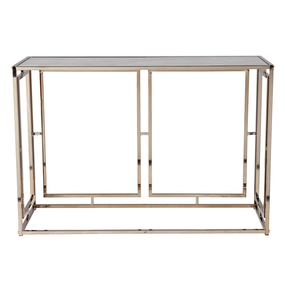 Simondley Faux Marble Console Table. Picture 1