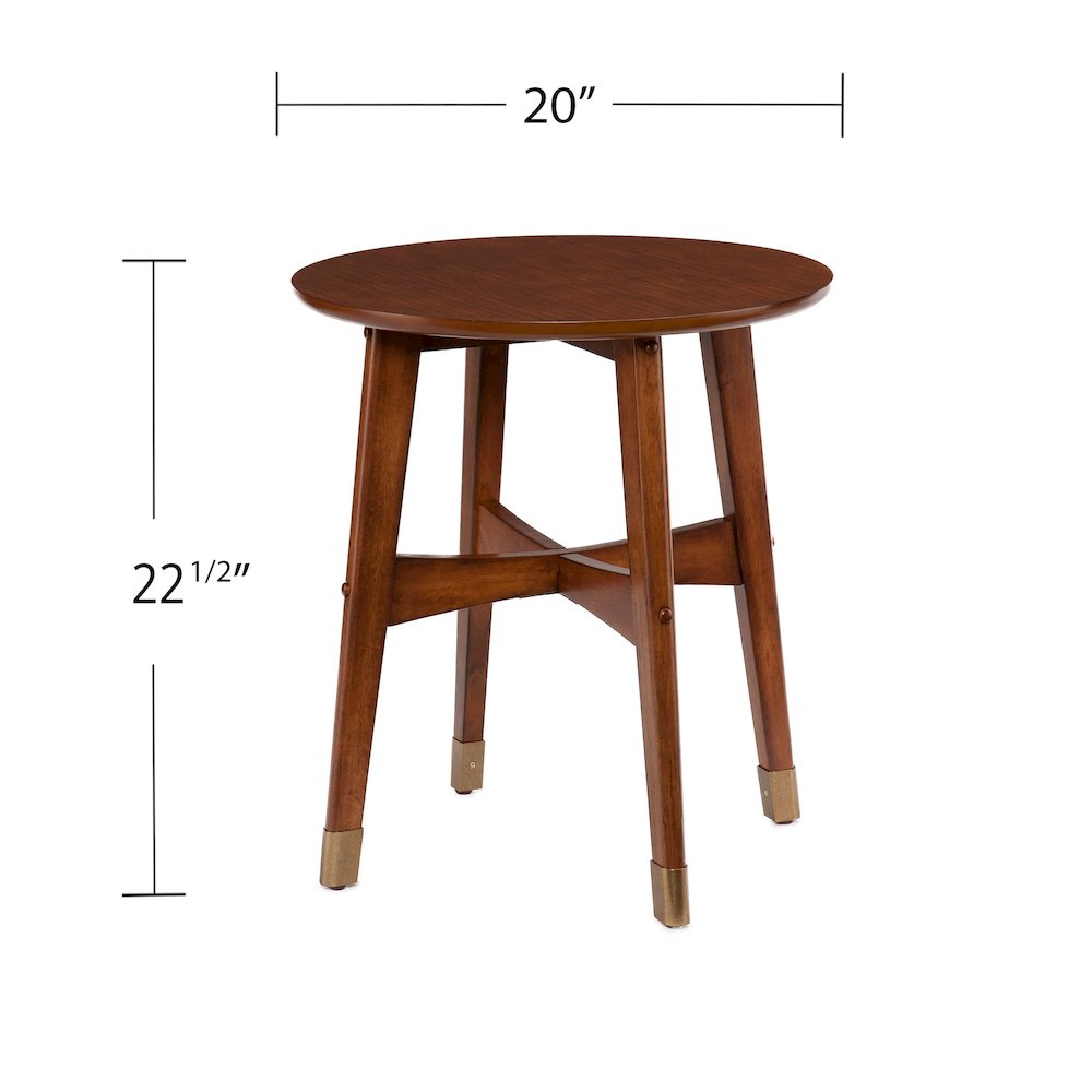 Rhoda Round Midcentury Modern End Table. Picture 6