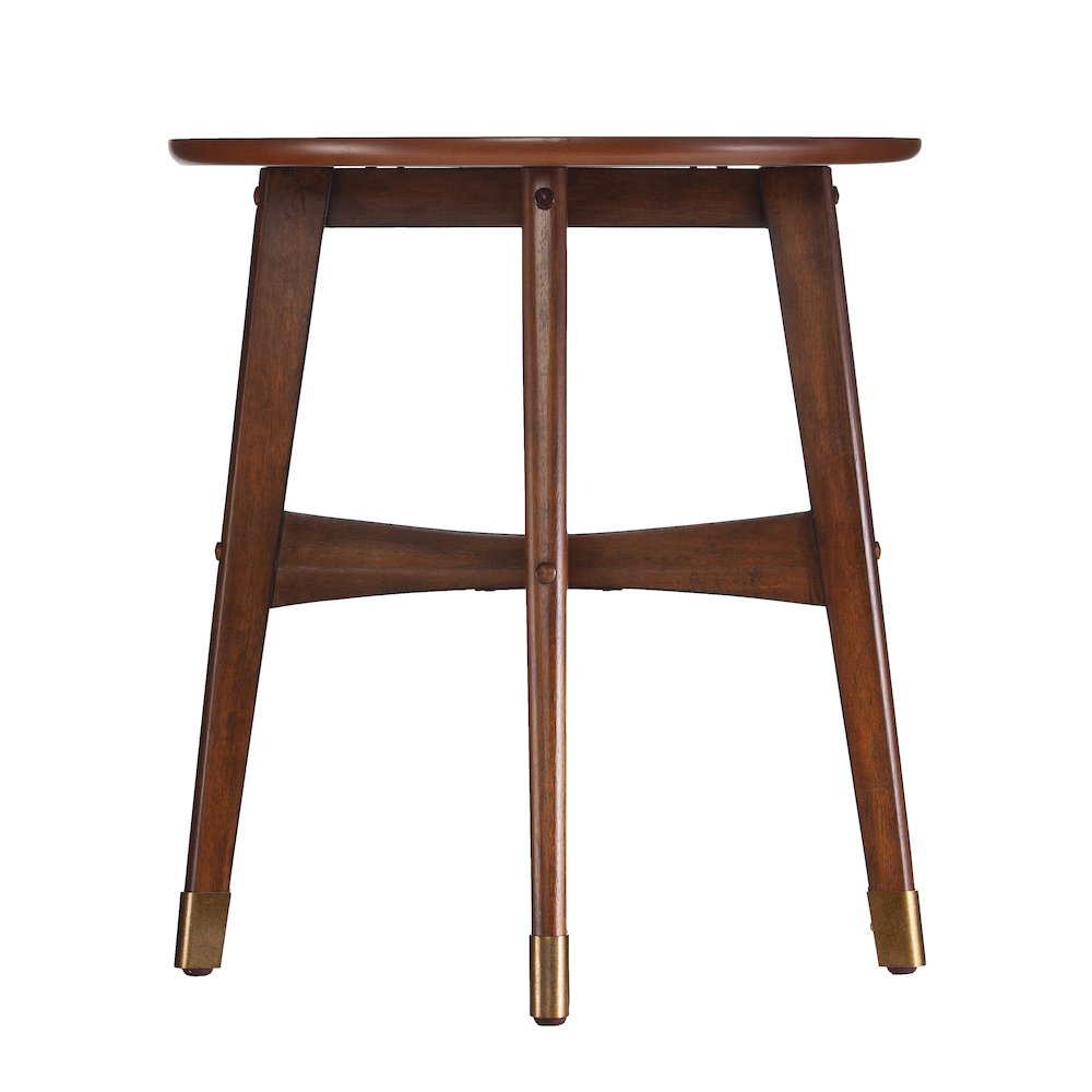 Rhoda Round Midcentury Modern End Table. Picture 1