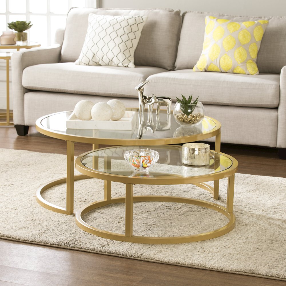 Evelyn Nesting Coffee Tables - 2pc Set. Picture 2