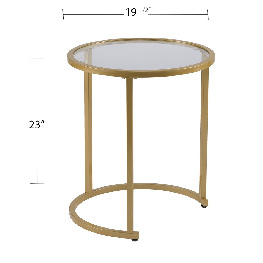 Evelyn Glam Nesting Side Table 2pc Set –. Picture 6