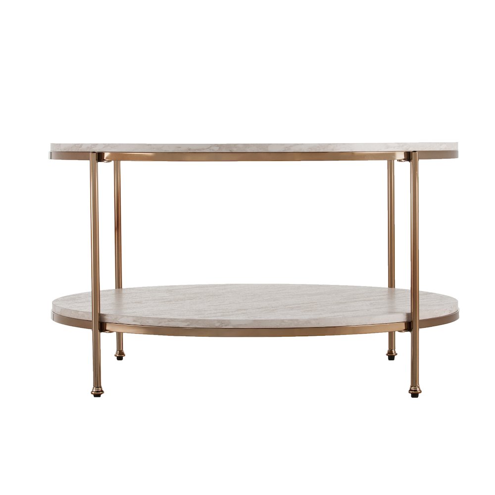 Silas Faux Stone Coffee Table. Picture 1
