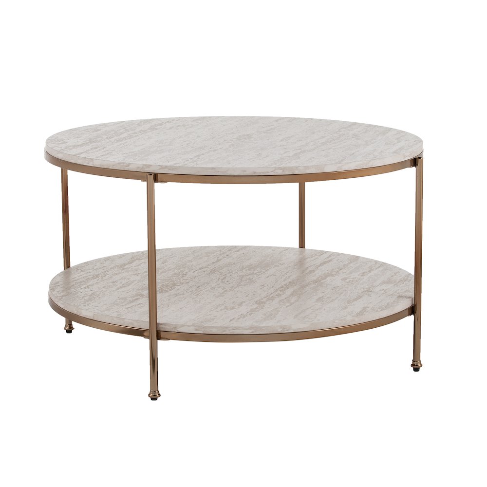 Silas Faux Stone Coffee Table. Picture 9