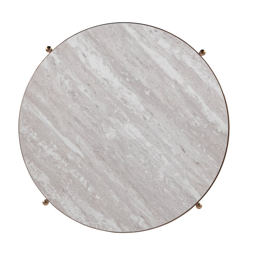 Silas Round Faux Stone End Table. Picture 8