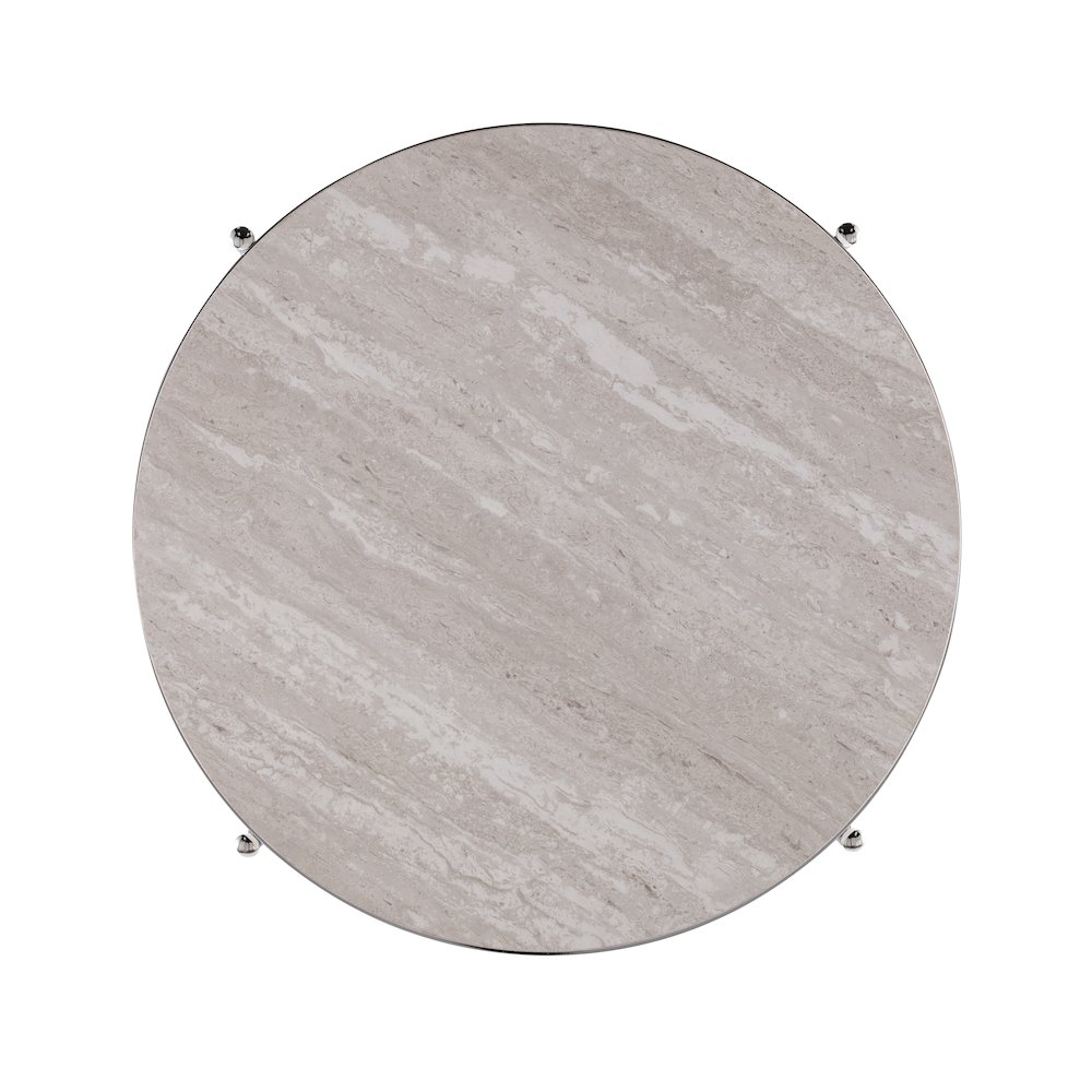 Silas Round Faux Stone End Table. Picture 7