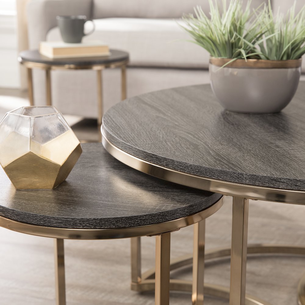Lachlan Round Nesting Coffee Tables – 3pc Set. Picture 4