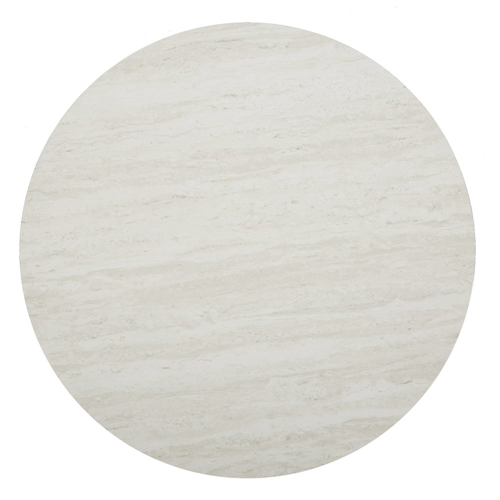 Luna Round Faux Stone Coffee Table. Picture 7