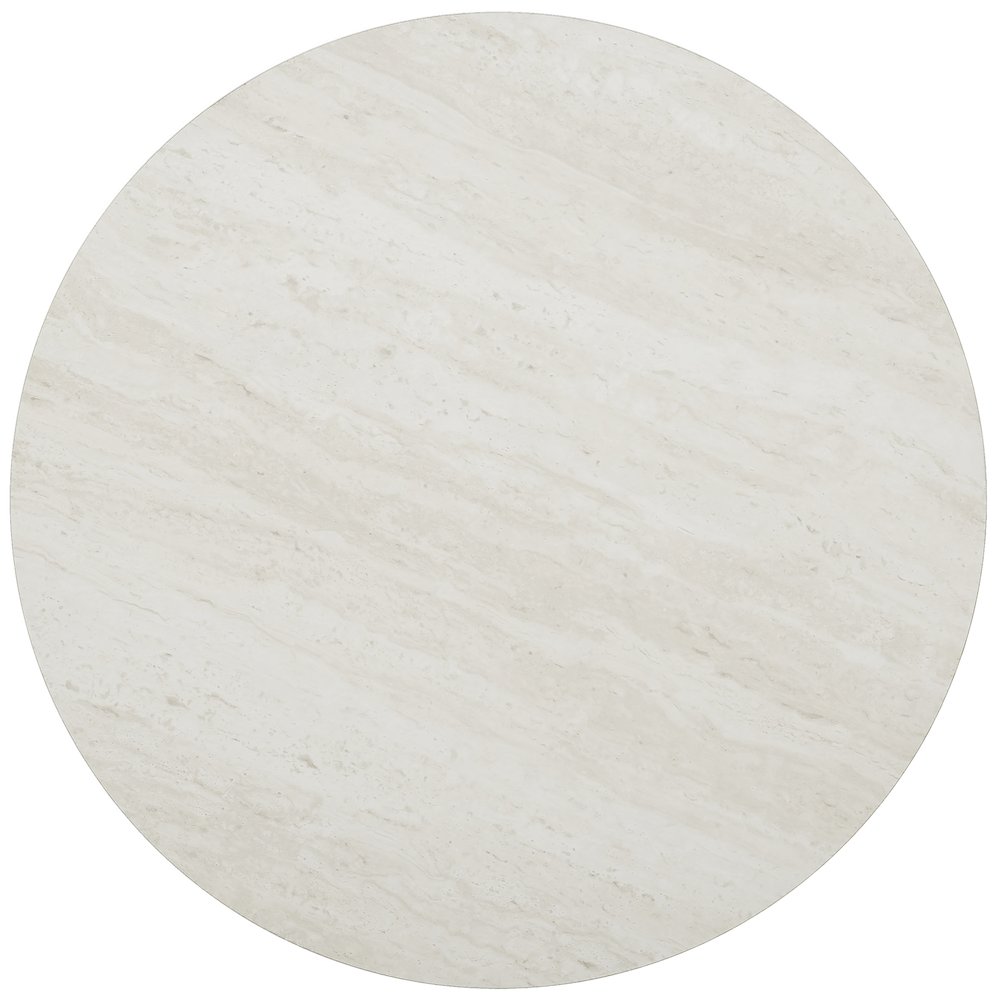 Luna Round Faux Stone End Table –. Picture 7