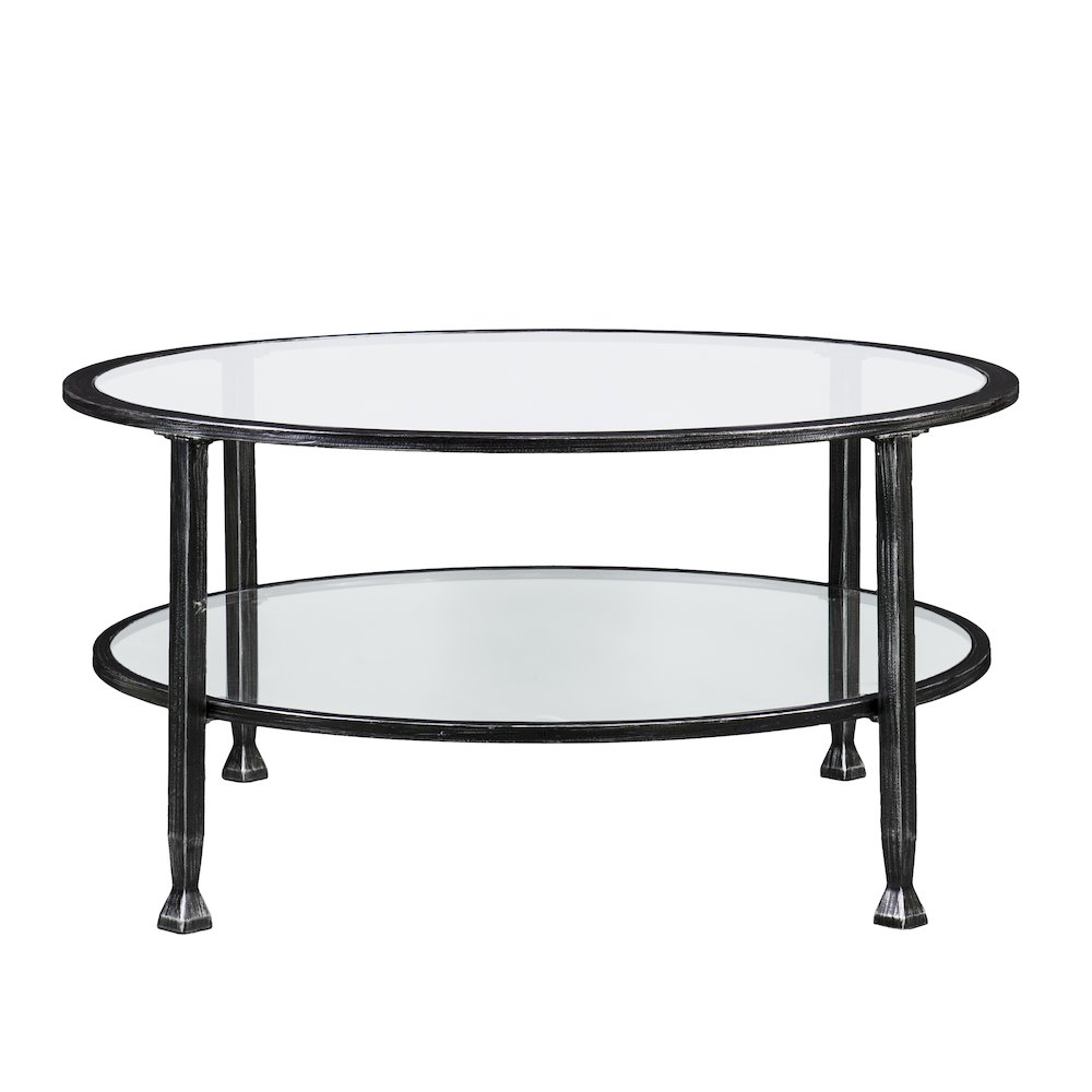 Jaymes Metal/Glass Round Cocktail Table. Picture 6