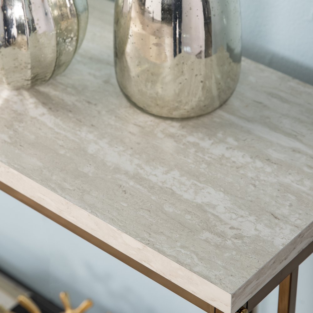 Brexlyn Faux Stone Console Table. Picture 3