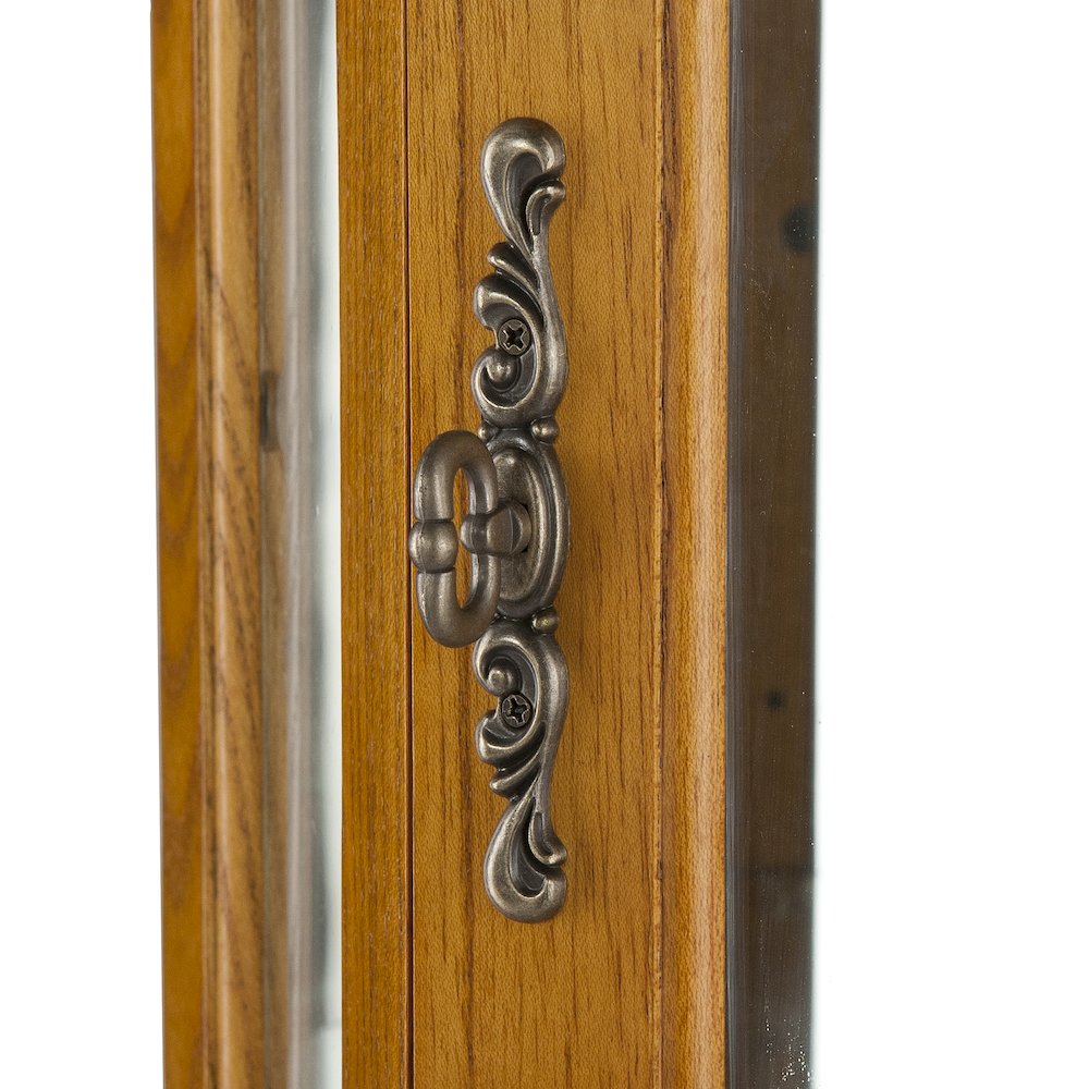 Canterdale Lighted Corner Curio Cabinet - Golden. Picture 4