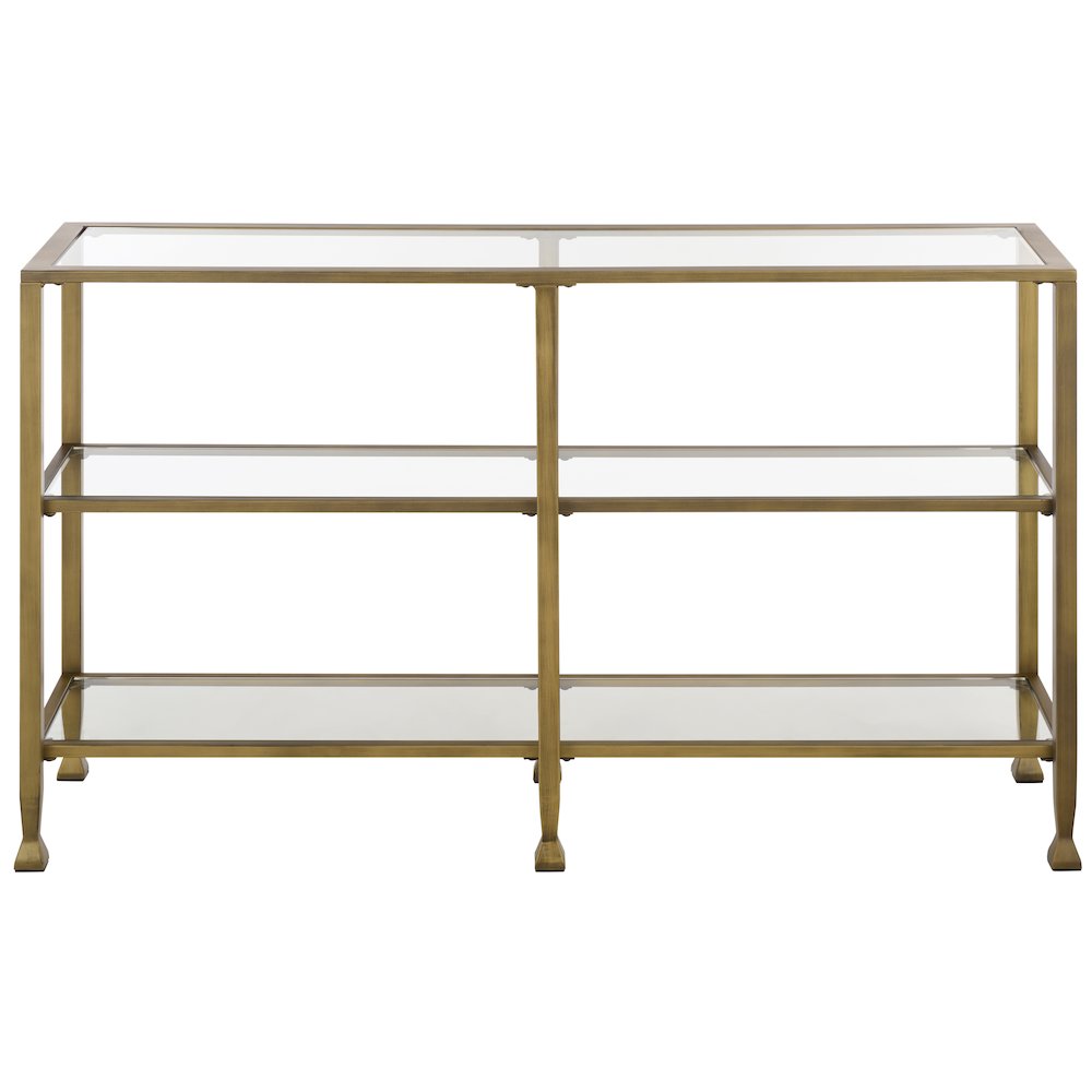 Jaymes Metal/Glass 3-Tier Console Table/Media Stand. Picture 3