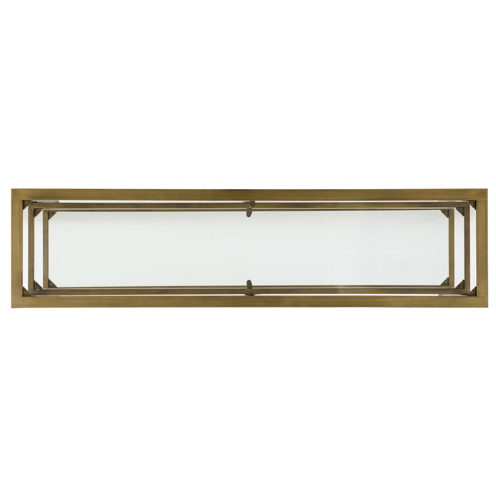 Jaymes Metal/Glass 3-Tier Console Table/Media Stand. Picture 4