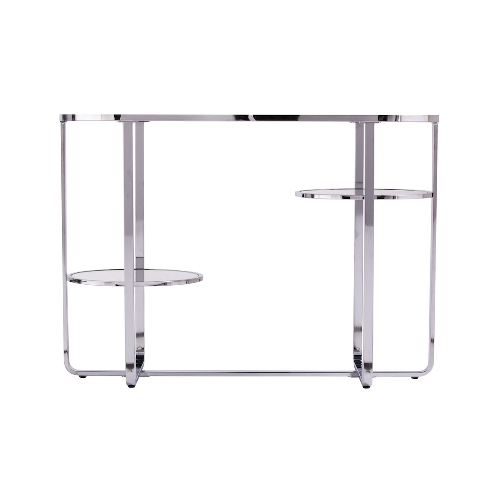 Maxina Mirrored Console Table with Storage. Picture 8