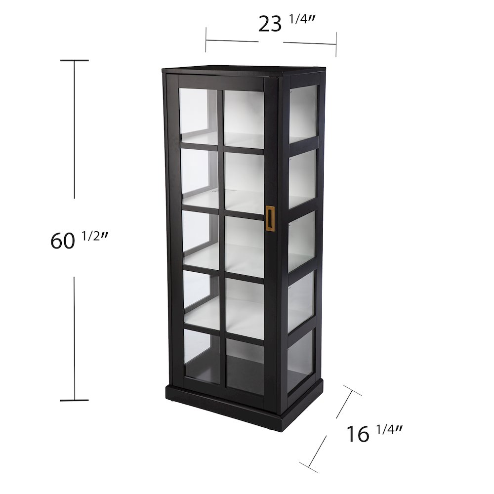 Burland Tall Curio Cabinet. Picture 5