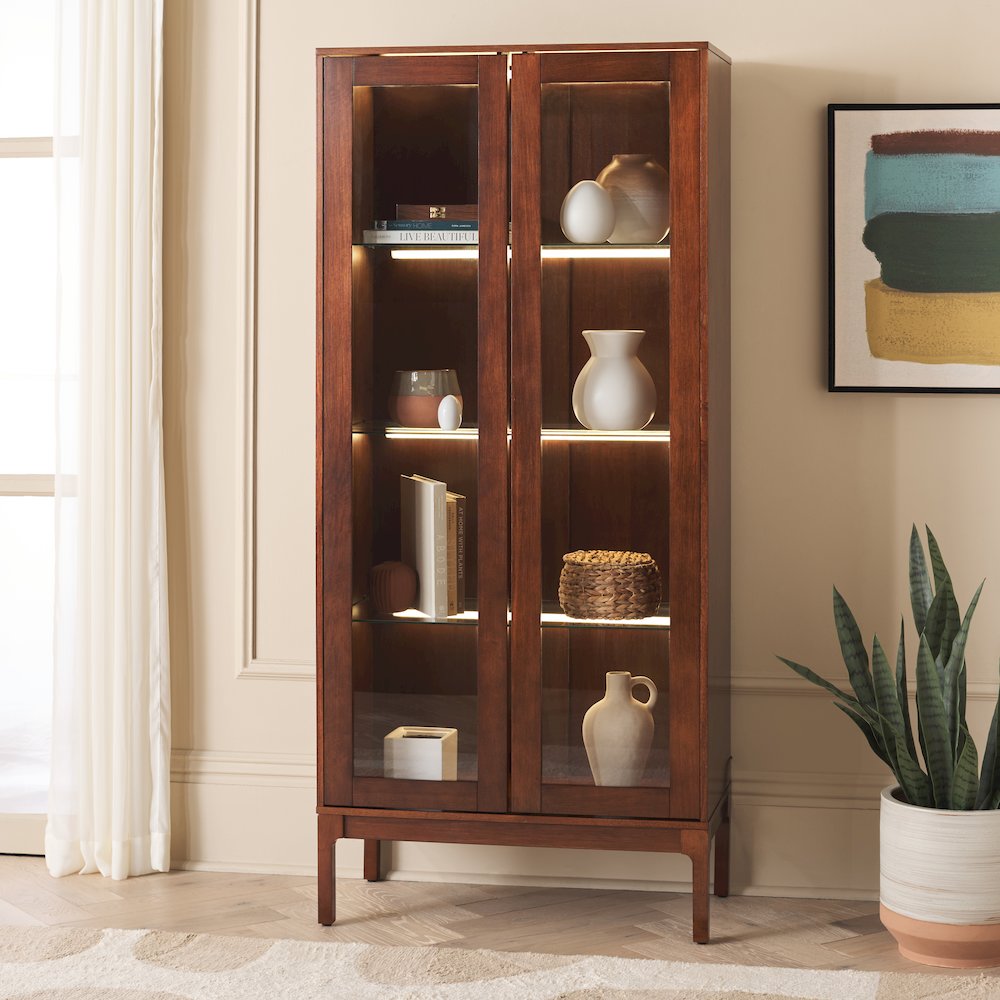 Clairville Glass Door Curio Cabinet. Picture 2