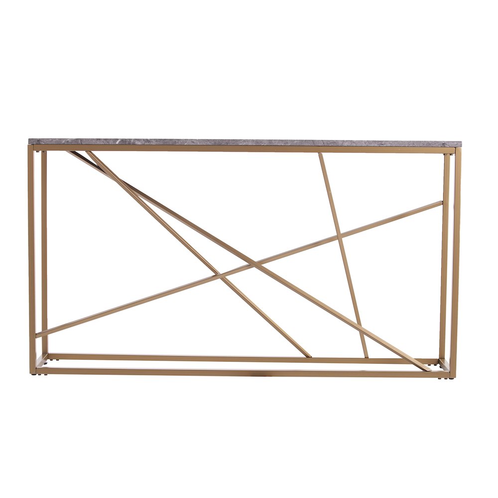 Arendal Faux Marble Skinny Console Table. Picture 1