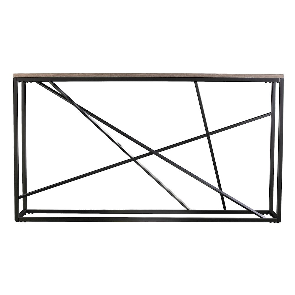 Arendal Faux Stone Skinny Console Table. Picture 1