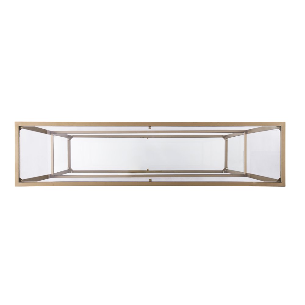 Horten Glam Narrow Console - Gold with Mirror. Picture 7