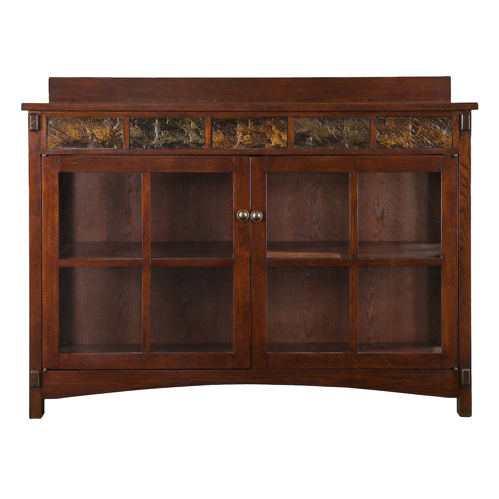 Camino Mission Faux Slate Sideboard and Display Curio. Picture 1