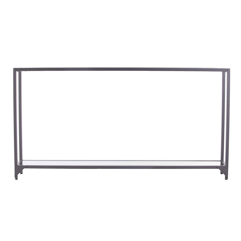 Bergen Narrow Metal Console Table - Silver. Picture 6