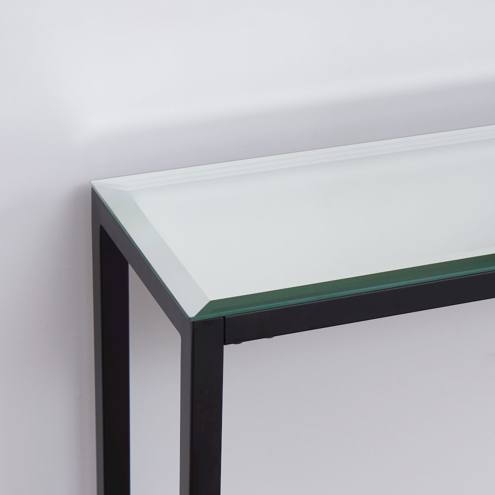 Darrin Narrow Long Console Table with Mirrored Top –. Picture 4