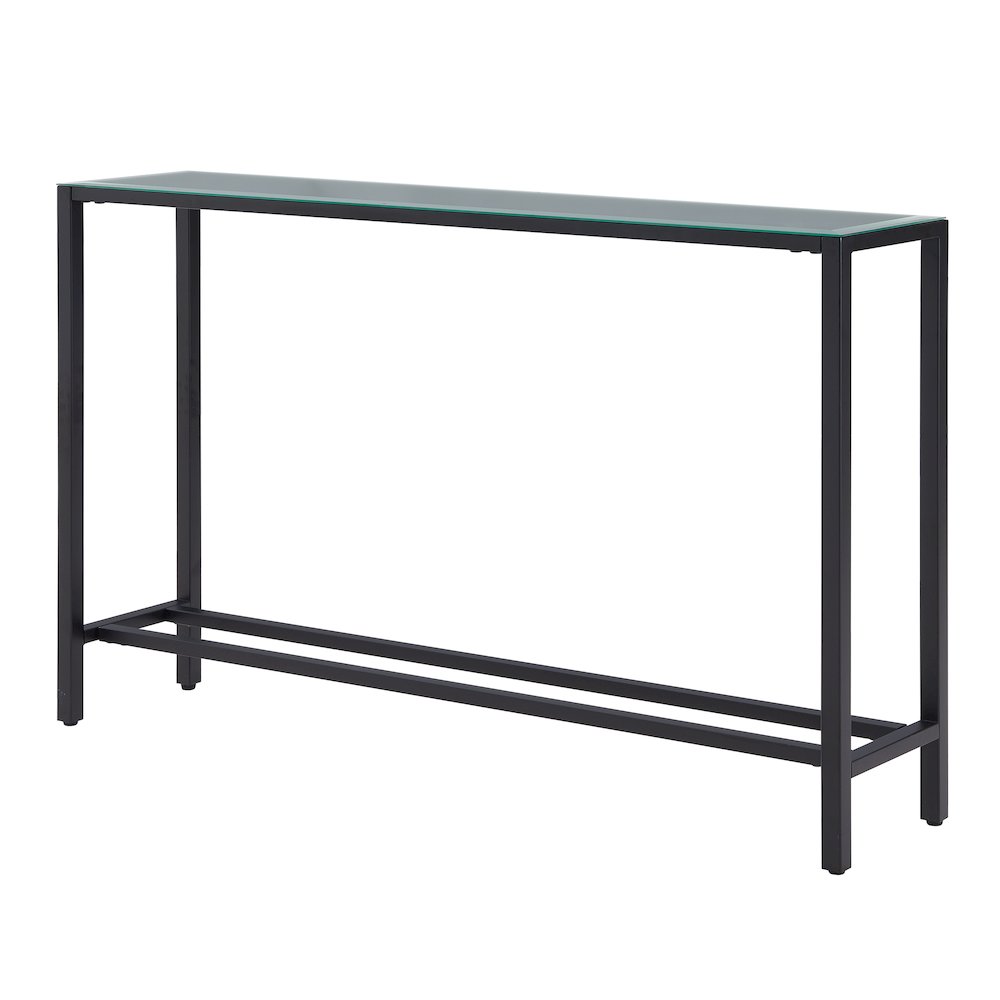 Darrin Narrow Long Console Table with Mirrored Top –. Picture 9
