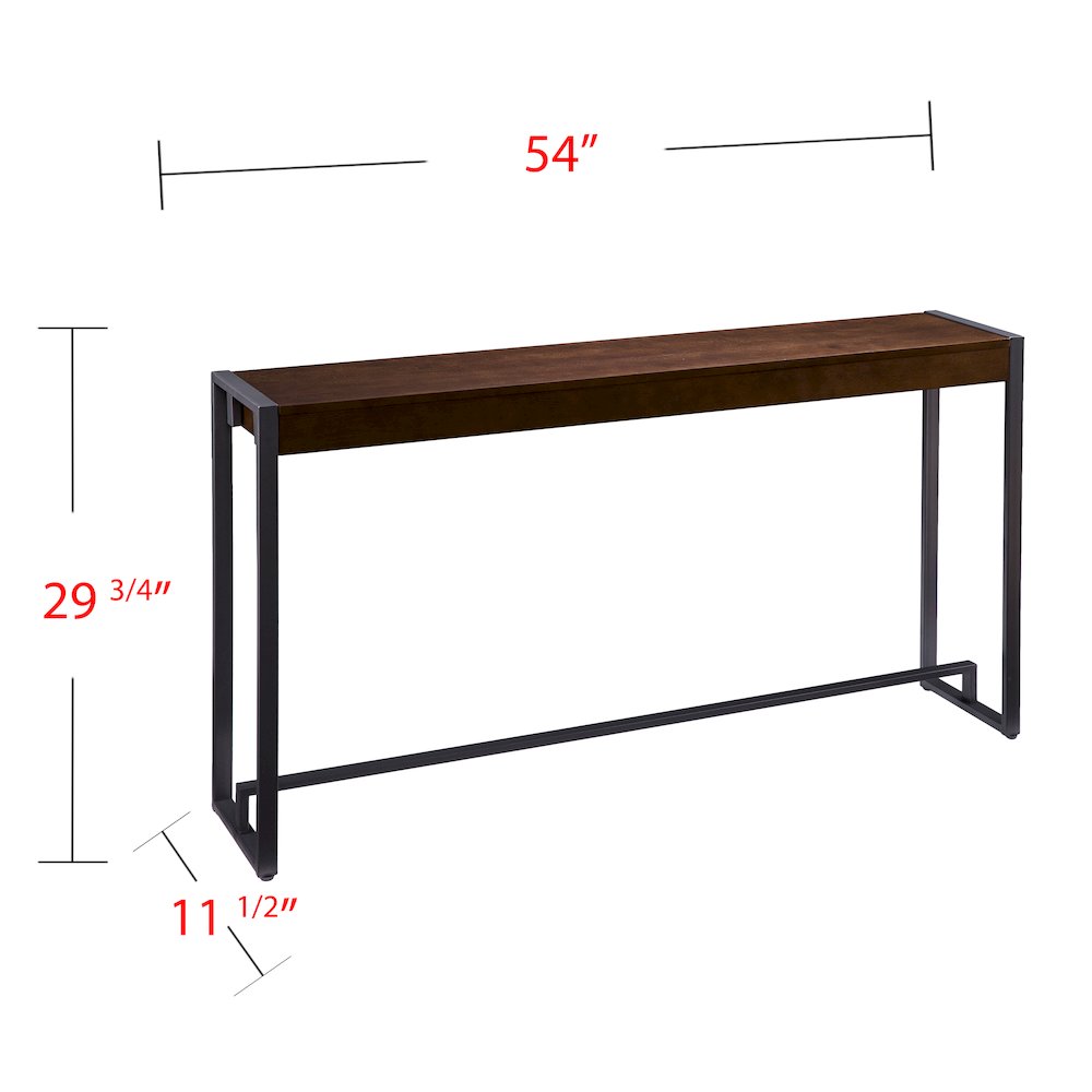 Macen Console - Dark Tobacco with Gunmetal. Picture 6