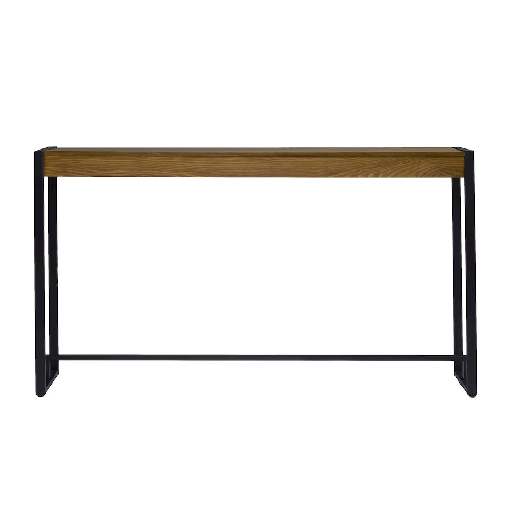 Macen Console - Weathered Gray Oak with Black. Picture 9