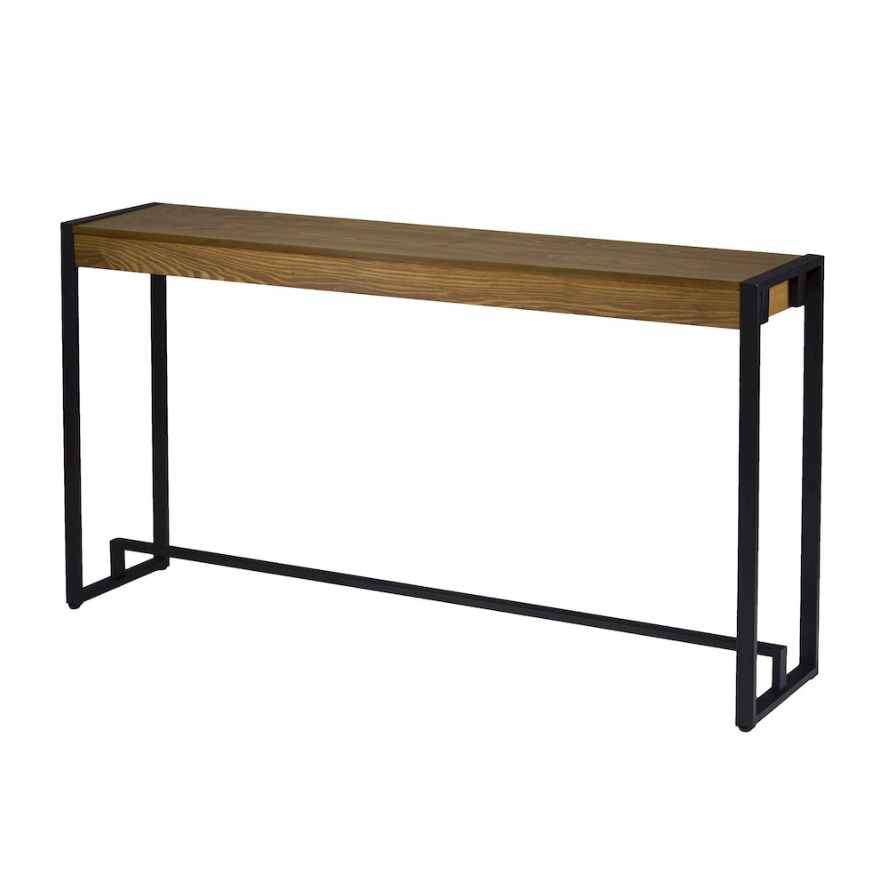 Macen Console - Weathered Gray Oak with Black. Picture 10
