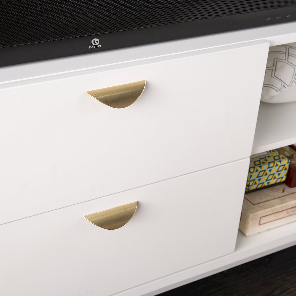 Crayneland Storage Media Cabinet in White Color. Picture 4