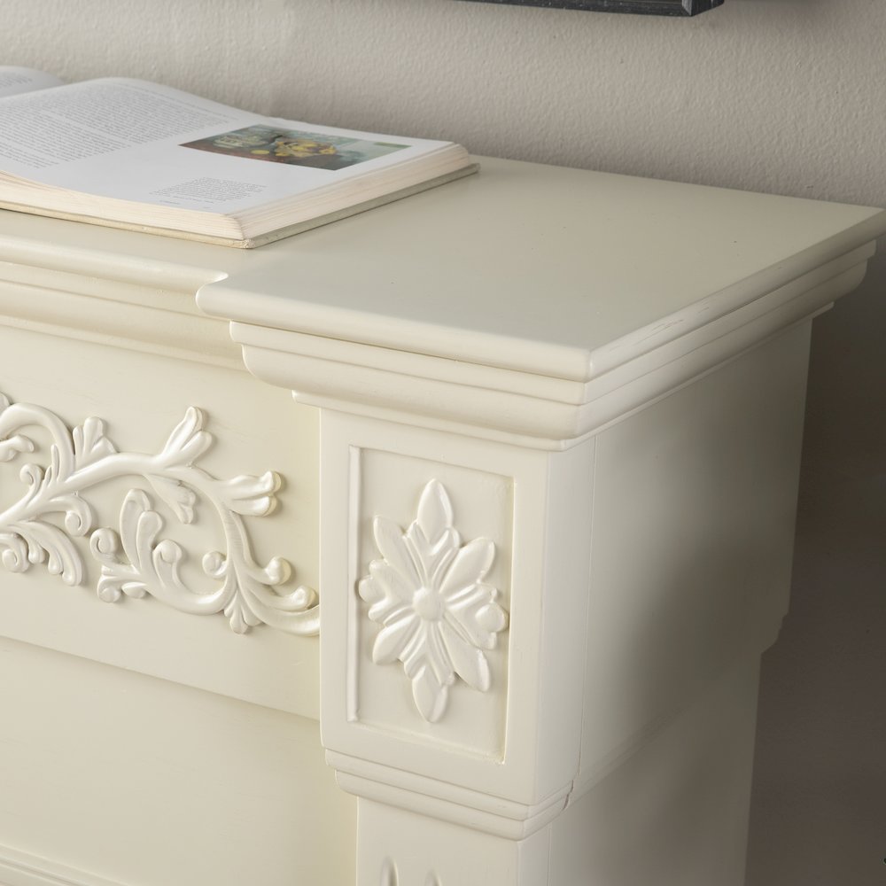 Calvert Touch Screen Electric Fireplace in White Color. Picture 4