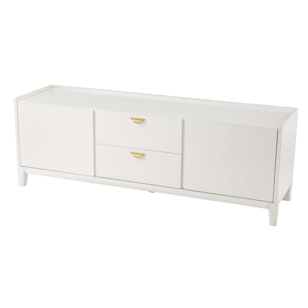 Crayneland Storage Media Cabinet in White Color. Picture 1