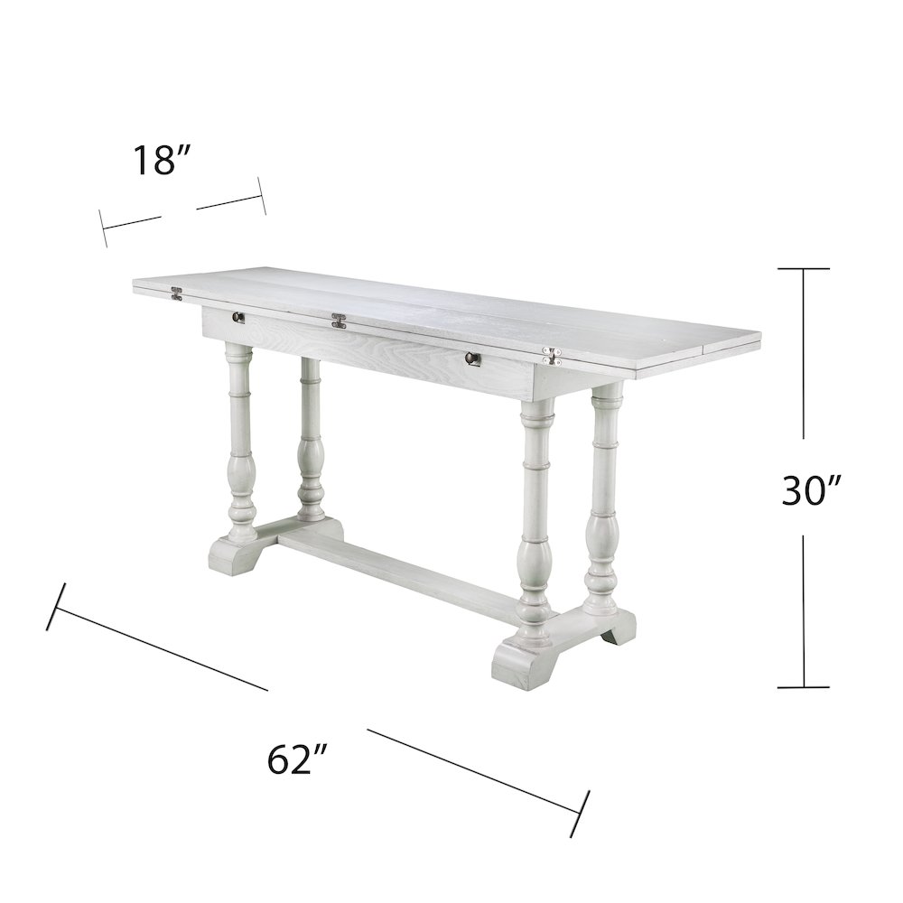 Edenderry Farmhouse Folding Trestle Console to Dining Table. Picture 5