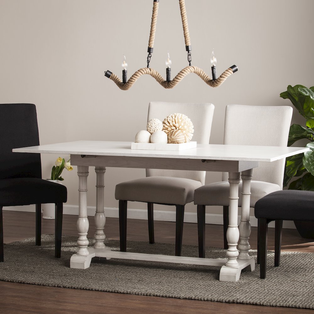 Edenderry Farmhouse Folding Trestle Console to Dining Table. Picture 2