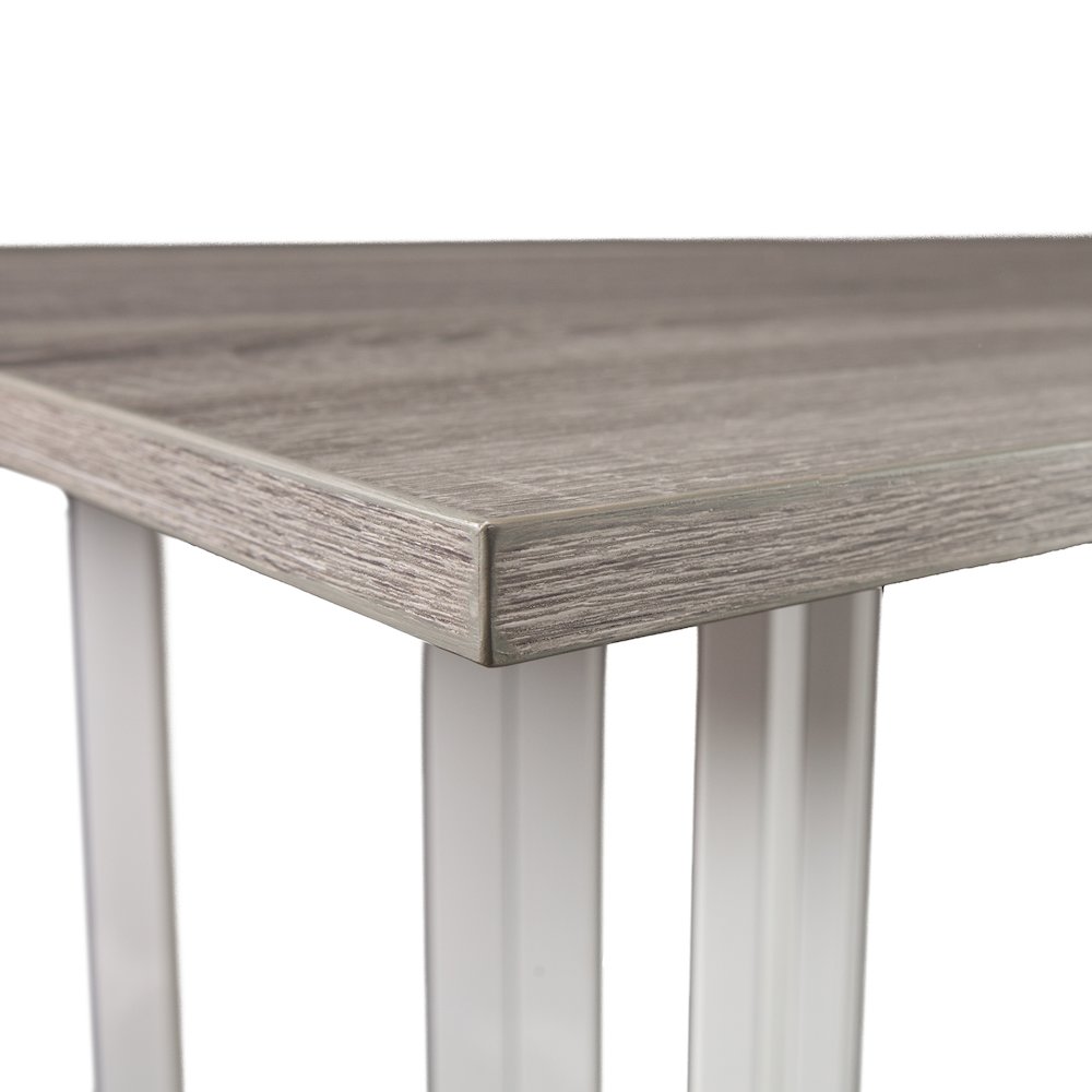 Driness Drop Leaf Table - Gray with White. Picture 3