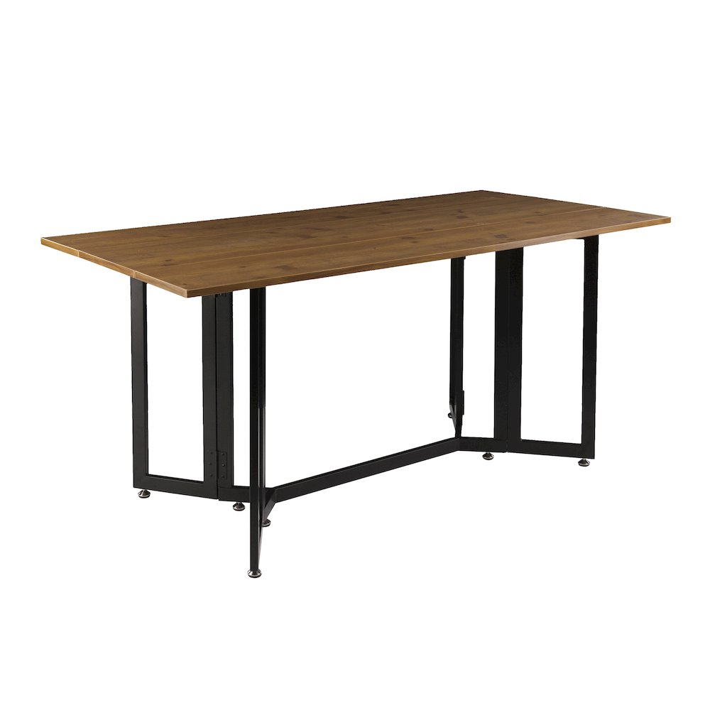 Driness Drop Leaf Table - Oak with Black. Picture 1