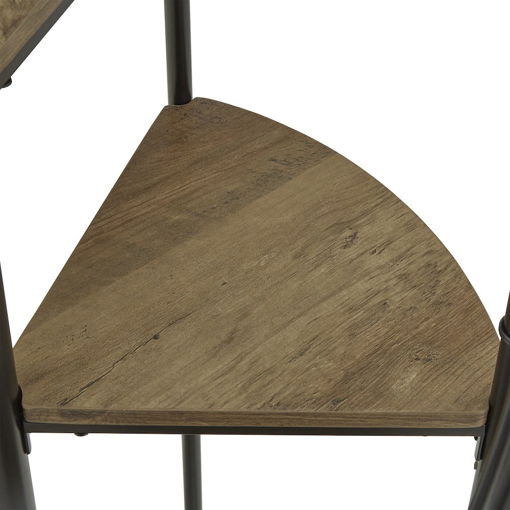 Black Finish Metal Spiral Staircase Display Shelf. Picture 3