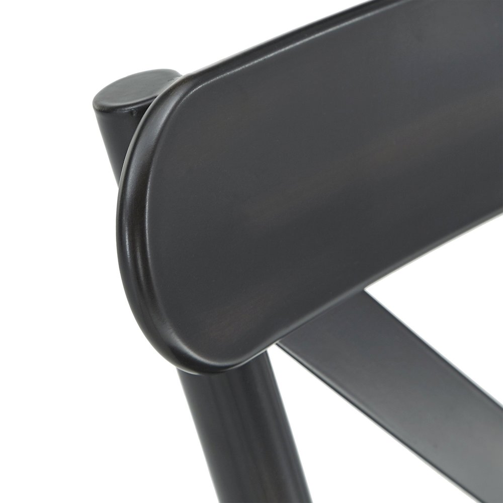 Set of 2, Antique Black Finish Metal Dining Chair. Picture 3
