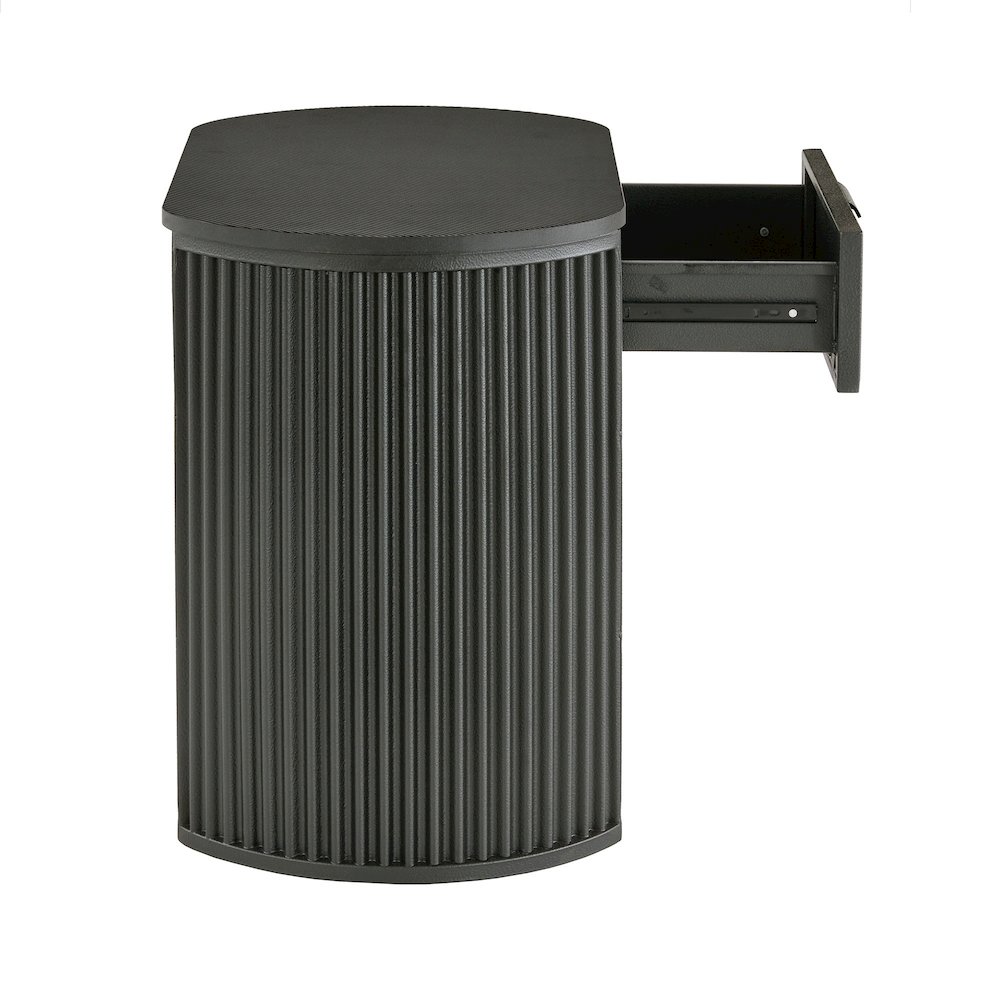 Black Finish 1-Drawer Side Table. Picture 7