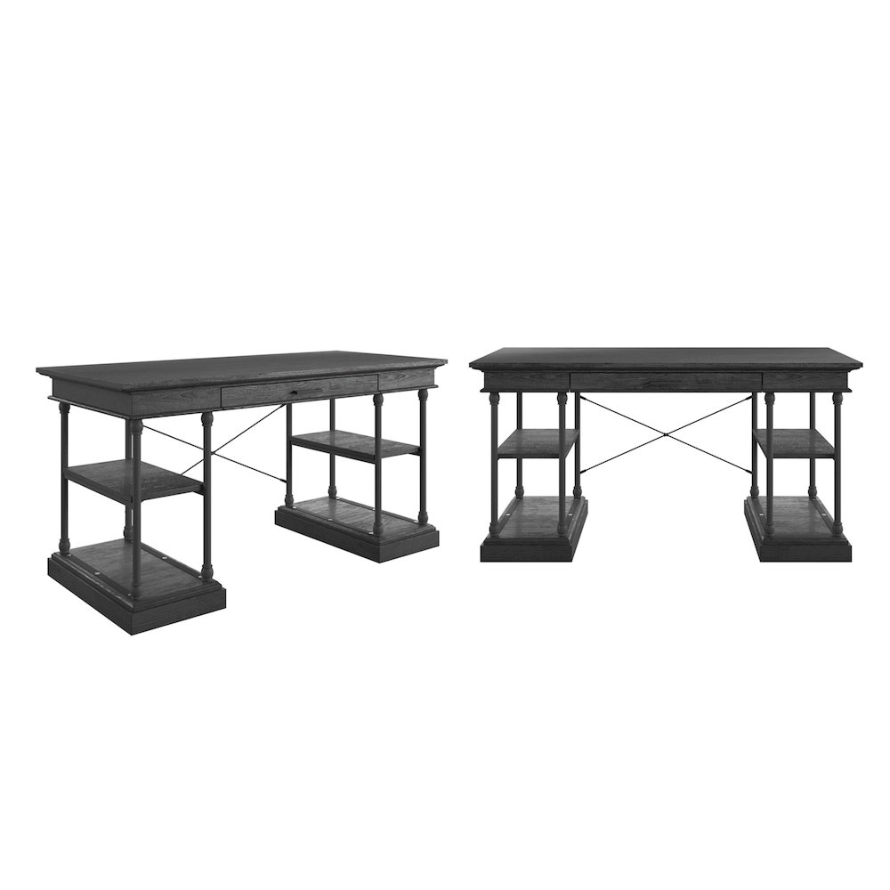 Black Finish Desk. Picture 4