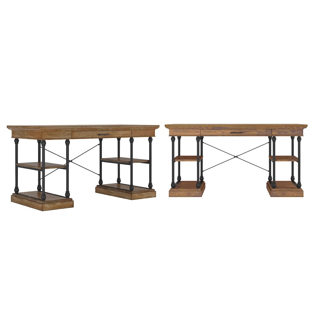 Brown Finish Desk. Picture 4