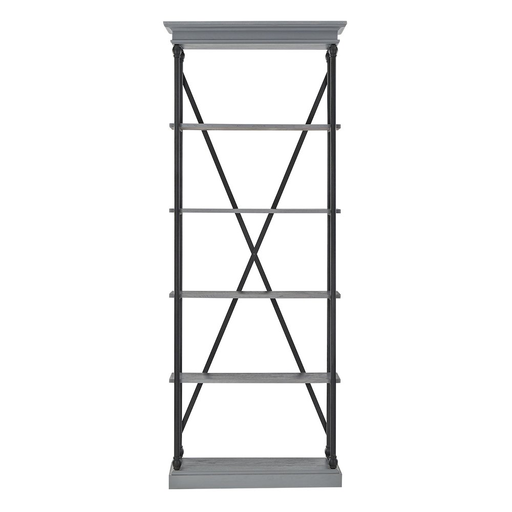 Grey Finish 33"W Bookcase. Picture 5