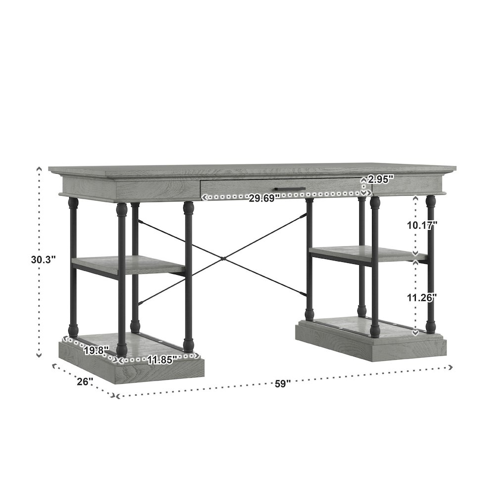 Grey Finish Desk. Picture 3
