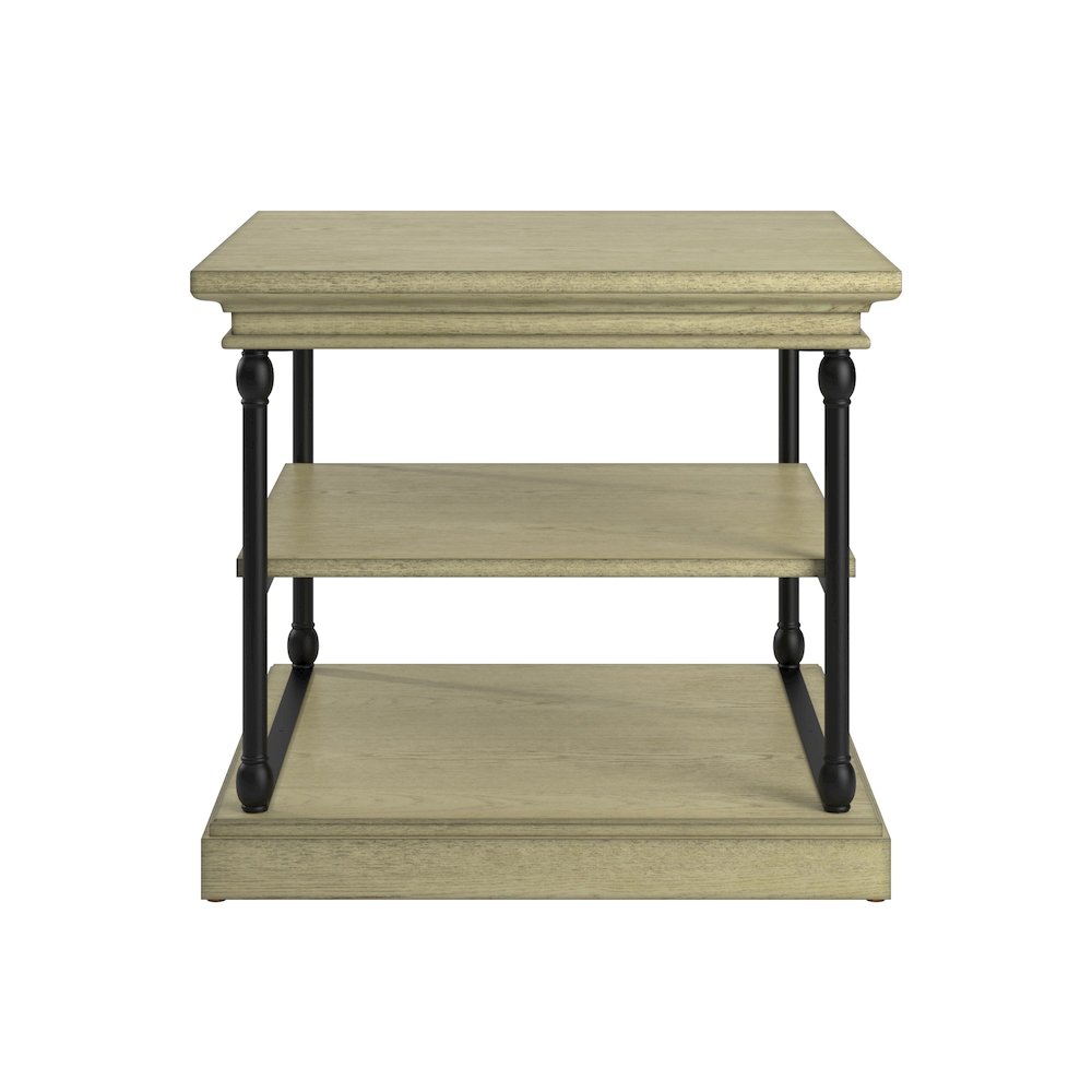 Ivory White Finish End Table. Picture 5