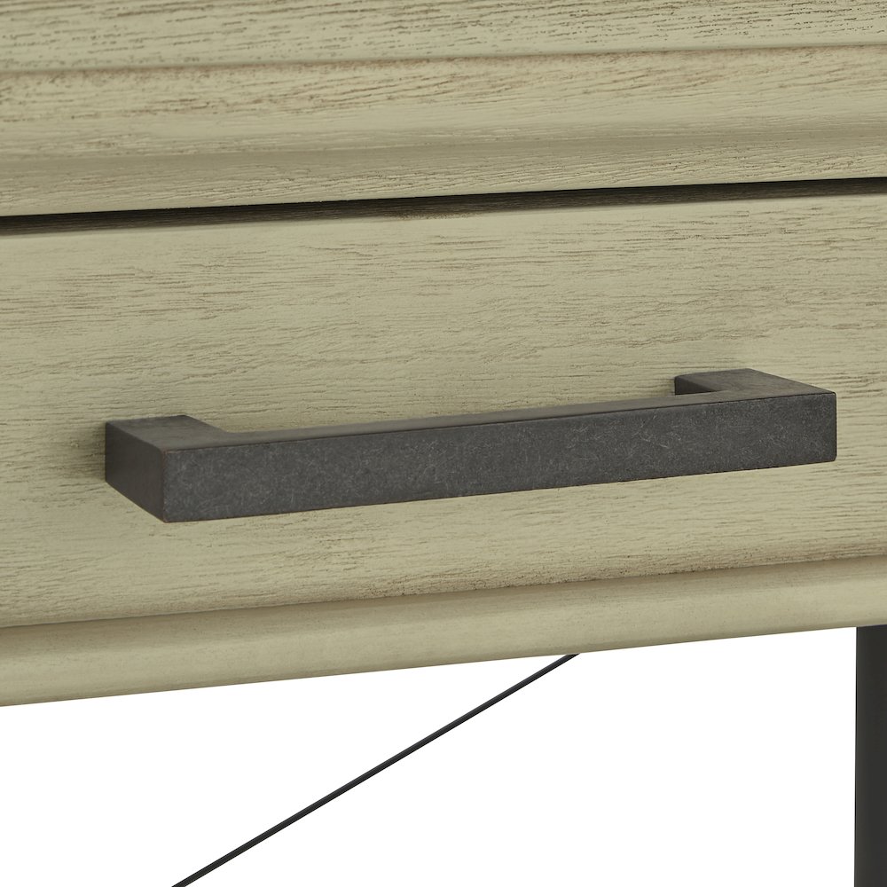 Ivory White Finish Desk. Picture 3