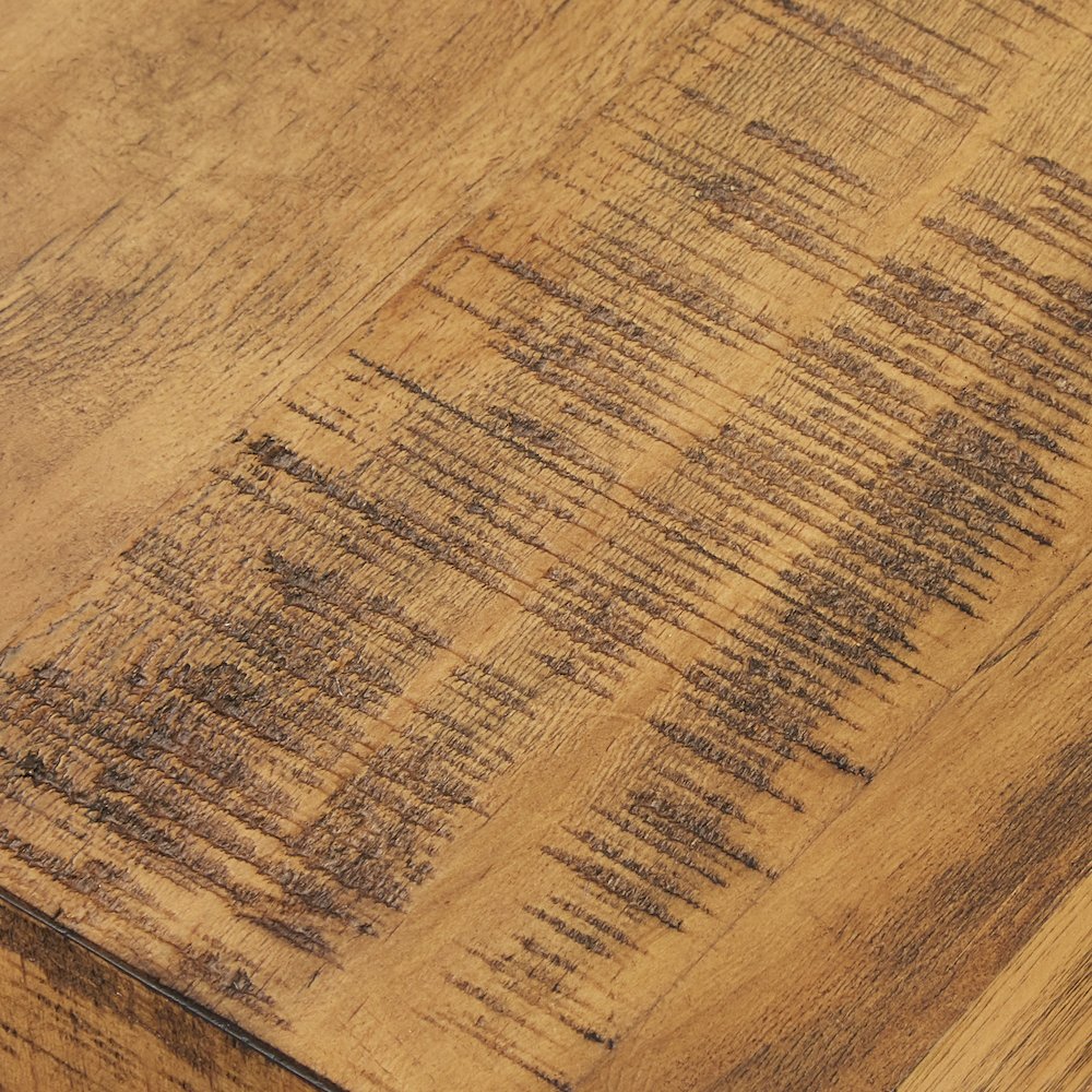 Oak Finish Coffee Table With Shelf. Picture 3