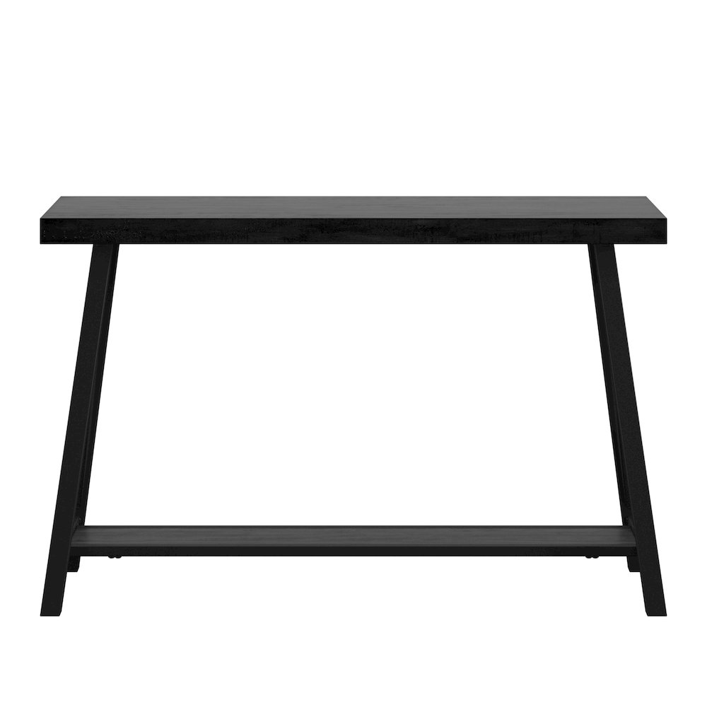 Black Finish Sofa Table With Shelf. Picture 3