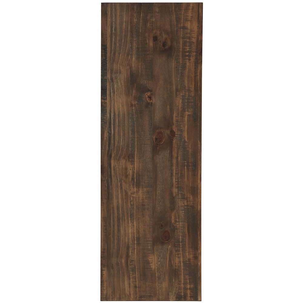 Brown Finish Sofa Table With Shelf. Picture 4